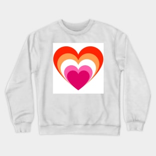 Lesbian heart in heart Crewneck Sweatshirt